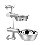 Wall Mounted Dog Bowl Adjustable Height Pet Feeder