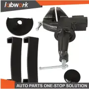 Labwork Universal Table Vise 80mm, 360° Swivel Base Bench Clamp Home Black