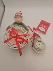 Holiday Time Christmas ELF Measuring Cups And Spoons Graduated sizes NEW