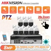 Hikvision 8CH 4K Security Camera System Auto Tracking 25X PTZ Camera 2-Way Audio