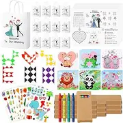 12 Set Wedding Activities Includes 12 Coloring Placemats with Crayons 12 Puzzle 12 Animals Stickers 12 Wedding Gift Goodie Bags and 12 Snake Cube for Boys and Girls Wedding Games Favor
