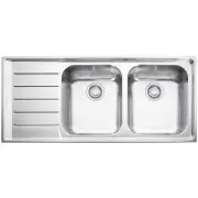 Franke Neptune Double Bowl Left Hand Drainer Sink NEX621LHD