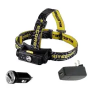 Combo: Nitcore HC90 Rechargeable XM-L2 LED Headlamp w/USB Car & Wall Adaptors