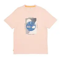在飛比找森森購物網優惠-Timberland 男款豆沙紅LOGO印刷短袖T恤A62K