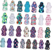 NOLITOY 6pcs Reusable Sanitary Pads Menstrual Pads Washable Sanitary Pads Towel Pad Panty Liners