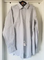 NEW Van Heusen Shirt Extreme Stain Defense Size 17.5 Tall Wrinkle Free Stretch