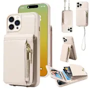 For iPhone 13 Crossbody Lanyard Zipper Wallet Leather Phone Case