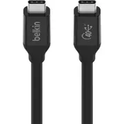 Belkin Connect USB-C Cable - 80cm 100W - Bandwidth up to 40Gbps - Backwards compatible with USB 3.2 & Thunderbolt 4 / 3 [INZ001bt0.8MBK]