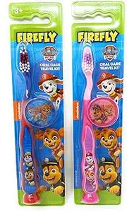 PAW Patrol Toothbrush for Kids 3+ yrs. Soft Suction Cup Pack of 2