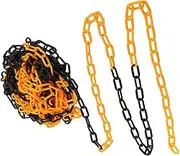 Cabilock Plastic Chain Barrier Chain for Crowd Control High Visibility Weatherproof for Parking Lots Construction Sites and Event Security