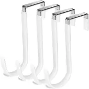 Over Door Hanger Hooks for Hanging, 4 Packs Vinyl Coated over the Door Heavy Dut