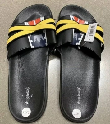 NEW! Kingdom Hearts Sora Cosplay Slides Shoe Size Mens L/XL Black Keyblade