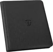 TCGUARD Toploader Binder,Holds 216 Toploaders,9 Pocket Top Loader Binder with Sleeves for 3"x4" Rigid Toploaders Hard Cases,Top loader Binders for TCG, MTG Card Binder, Trading Cards Binder(Black)