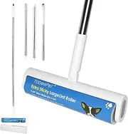 Large Lint Rollers for Carpet and Floor, 9.49'' Extra Sticky Rollers with 50'' Long Handle for Carpets, Couch, Floor, Clothing, and Pet Hair Cleaning(1 Roller)