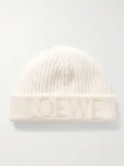 [LOEWE] LOEWE - Embroidered Wool Beanie - White - One size One size White