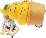 Pull Back for Toddler - Friction Powered Toy - Ice Cream Cartoon Vehicles Game Role-Play Educational Stocking Stuffers for Kids & Boys