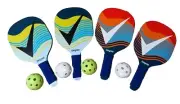 Set Of 4 Paddle Pickleball Pickel 4 Balls Rackets