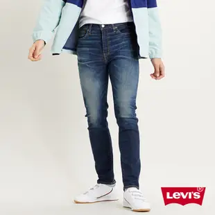 Levis 男款 510緊身窄管牛仔褲 雙向彈力布料 深藍立體刷白