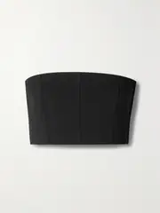 [The Row] The Row - Hilde Wool-blend Bandeau Top - Black - US2 US 2 Black