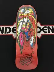 Santa Cruz Claus Grabke Melting Clocks Red Skateboard Deck