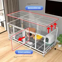 在飛比找松果購物優惠-大型狗籠貓籠家用隔斷養殖籠繁殖籠曡加多層寵物店展示籠貓狗同住