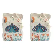 2x Vintage Moth 19cm Doorstop Home/Office Room Weighted Heavy Door Stopper Beige