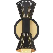 Arnsberg 220310232 Houston 2 Light Black and Gold Wall Sconce Wall Light