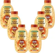 Garnier True Treasures Repairing Shampoo Honey Treasures, Strengthens and Nourishes Damaged and Brittle Hair, 6 x 250 ml