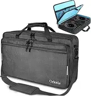 SUNDOY DJ Controller Carry Bag with Shoulder Straps – Padded Protector Case for Pioneer, Hercules, Numark Controllers – Travel Bag for Safe Storage, Black, M-60x39x12-CM, COOL