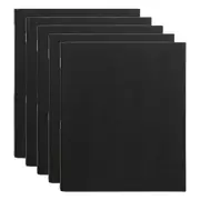 5x Marbig PE/Linen 2 D-Ring 25mm A4 Binder File Document Organiser Holder Black