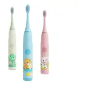 Sonic Electric Toothbrush IPX7 Waterproof Colorful Cartoon For Kid Use Soft Bristle Replaceable With Tooth Brush Heads