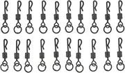 Totority 20Pcs Outdoor Fishing Rolling Swivel Connector Durable Fishing Lure Connector for Heavy Duty Fishing Flexible and Sturdy Swivels for Hook Connection for Offshore