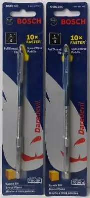 Bosch DSB1001 1/4" x 6" DareDevil Standard Spade Bit (2 Packs)