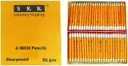 SKKSTATIONERY Half Pencils with Eraser Tops, Golf, Classroom, Pew - #2 HB, Hexag