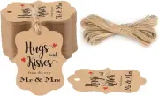 Kraft Paper Gift Tags with String, 100PCS Wedding Favor Tags, 2X2.8 in Wedding G