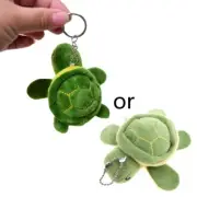 Plush Keychain Stuffed Animal Green Turtle Keyring Charm Backpack Clip