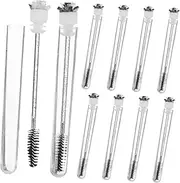 FOMIYES Professional Eyelash Curling Brush Set 10pcs Flower Makeup Applicator Spoolies for Eyelash Extensions Mascara Tubes