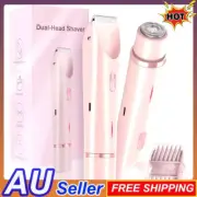 Dual-Head Electric Shaver Painless Women Epilator Bikini Pubic Hair Removal trim