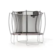 VULY Ultra 2 Medium 10ft Trampoline with Enclosure - Round Kids Trampolines Bundle With Basketball Hoop