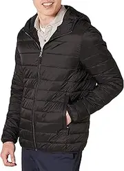[Amazon Essentials] Men's Lightweight Water-Resistant Packable Hooded Puffer Jacket