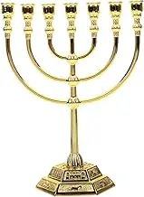 7-Hole Candlestick Ornaments Vintage Religious Decor Menorah Candlesticks for Home Decor