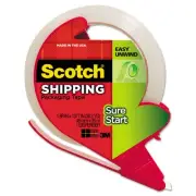 Scotch Sure Start Packaging Tape w/Dispenser 1.88" x 38.2 yards 3" Core Clear
