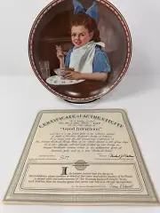 1987 Knowles Norman Rockwell "Good Intentions” Collector Plate NIB