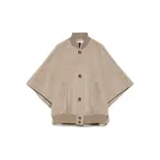 [Max Mara] Max Mara Cape Wool Coat S-M NEUTRALS