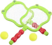 ADOCARN 1 Set Tennis Racket Set Lightweight Plastic Racquet with Balls for Sports for Garden Beach Play Vibrant Colors Friendly Design