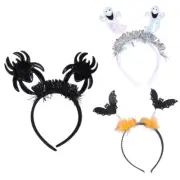 Tinsel Costume Headband Feather Hair Hoop Specter Halloween Sequins Headwear
