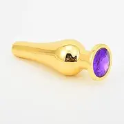 Anal Plug Sex Toys Vibrator Golden Stainless Steel Anal Plug Crystal Metal Butt Plug Stimulator Anal Sex Toys For Couples Prostate Dildo 3 Size