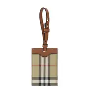 checked luggage tag One size Brown