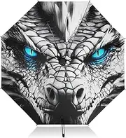 [PDZRMY] Dragon Head UV Protection Travel Umbrella Compact for Rain and Sun - Auto Open and Close UPF 50+ Windproof Portable 46” Sun Umbrella for Women and Men