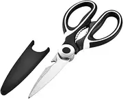 LABRIMP Multi-purpose Scissors Set Heavy Duty Stainless Steel Kitchen Scissors with Cover for Bottles Nuts